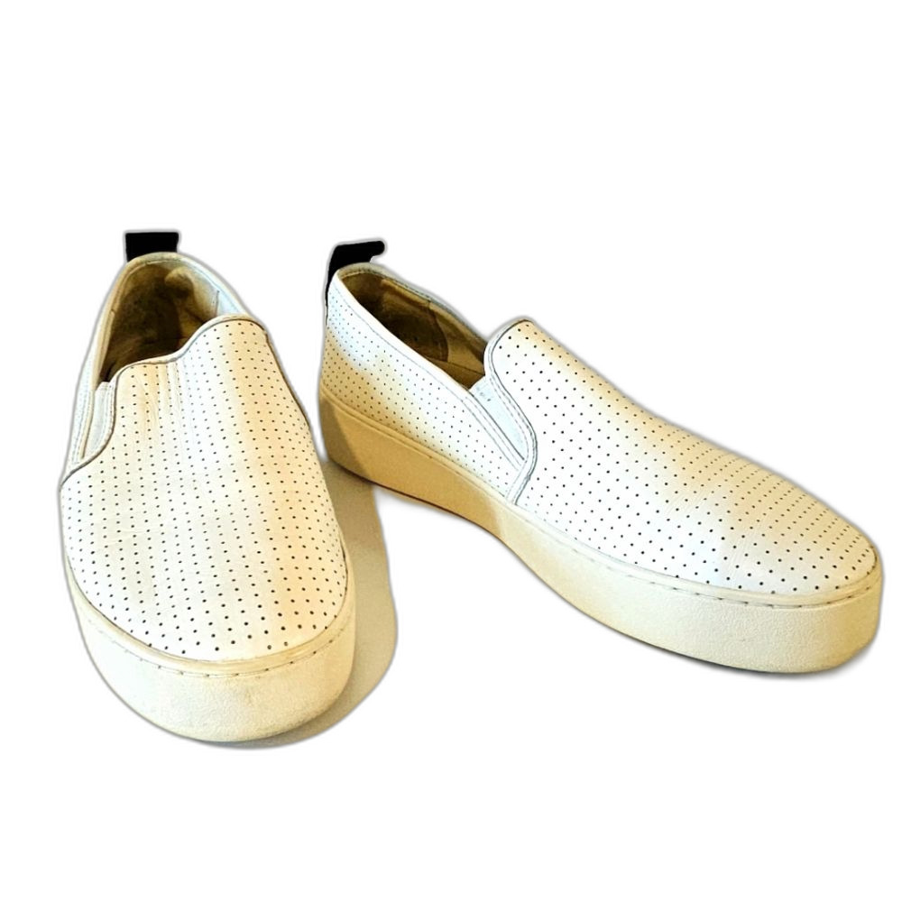 Michael Kors Keaton Perforated Star Slip On Sneakers White 8M